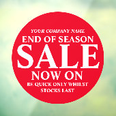 Einzelhandelsgeschäft Geschäftsbezeichnung Rot run Fensteraufkleber (Blatt 3)