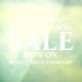 Einzelhandelsgeschäft Geschäftsbezeichnung Weiß Fensteraufkleber (Blatt 3)