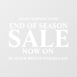 Einzelhandelsgeschäft Geschäftsbezeichnung Weiß Fensteraufkleber