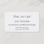 Einzelhandelsgeschäft mit alten Tree Social Media  Visitenkarte (Rückseite)