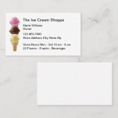 Einzelhandelskarten für Eiskrem Visitenkarte (Vorne/Hinten)