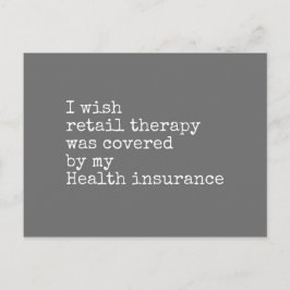 Einzelhandelstherapie Postkarte