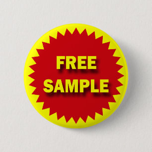 EINZELHANDELSVERKAUF-ABZEICHEN - FREIE PROBE BUTTON