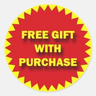 EINZELHANDELSVERKAUF-ABZEICHEN - FREIES GESCHENK RUNDER AUFKLEBER