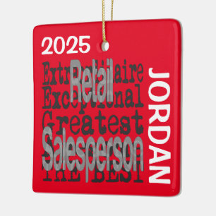 Einzelhandelsverkäufer Extraordinär CUSTOM Keramikornament