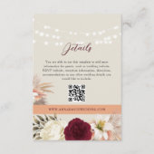 Einzelheiten zu Blumenhochzeiten QR-Code Begleitkarte (Vorderseite)