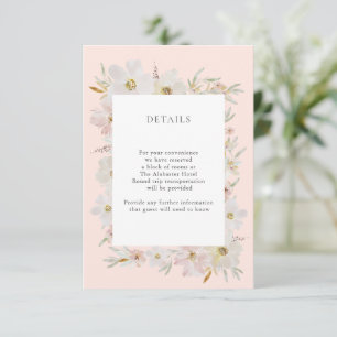 Einzelheiten zu den Blume Creme und Blush Begleitkarte