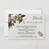 Einzelheiten zu den Blumenzwiebeln und der Informa RSVP Karte (Vorderseite)