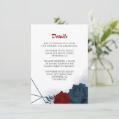 Einzelheiten zu den eleganten Marine- und Roten Bl Begleitkarte (Stehend Vorderseite)