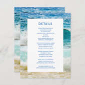 Einzelheiten zu den Hochzeiten am tropischen Stran Begleitkarte (Vorne/Hinten)