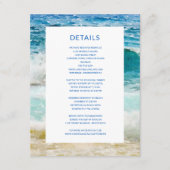 Einzelheiten zu den Hochzeiten am tropischen Stran Begleitkarte (Vorderseite)