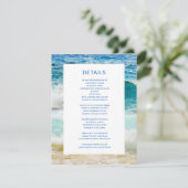 Einzelheiten zu den Hochzeiten am tropischen Stran Begleitkarte (Stehend Vorderseite)