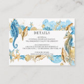 Einzelheiten zu den Hochzeiten unter dem Blue Gold Begleitkarte (Vorderseite)