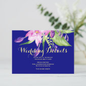 Einzelheiten zu den Hochzeitsgästen der Hochzeitsn Begleitkarte (Stehend Vorderseite)