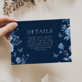 Einzelheiten zu den zauberhaften Vintagen Blumenho Begleitkarte