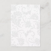 Einzelheiten zu floralen Lila Hochzeitschäden Begleitkarte (Rückseite)