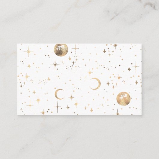 Einzelheiten zu Hochzeiten in Gold Foil Stars Begleitkarte (Rückseite)