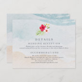 Einzelheiten zu Hochzeiten in tropischer Blume Begleitkarte (Vorne/Hinten)