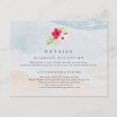 Einzelheiten zu Hochzeiten in tropischer Blume Begleitkarte (Vorderseite)