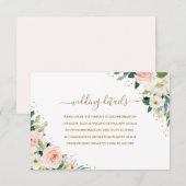 Einzelheiten zu Hochzeiten mit botanischem Blush RSVP Karte (Vorne/Hinten)