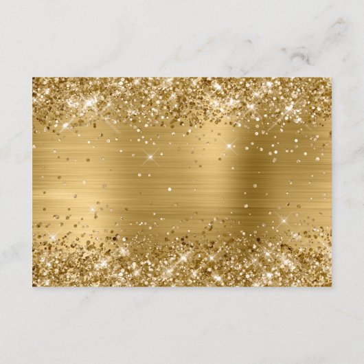 Einzelheiten zu Hochzeiten von Gold Glitzer und Fo Begleitkarte (Rückseite)