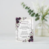 Einzelheiten zu Lila Hochzeitsfeiern aus Marmor Begleitkarte (Stehend Vorderseite)