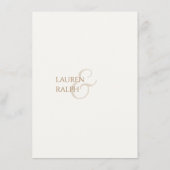 Einzelheiten zu Mit Monogramm Hochzeiten in Taupe Begleitkarte (Rückseite)