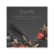 Einzelheiten zu tropischen Blätter in Schwarz und 