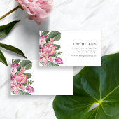 Einzelheiten zu tropischen Hochzeiten Begleitkarte