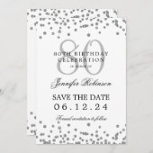 Einzelheiten zum 80. Geburtstag Rett Einladung (Vorne/Hinten)