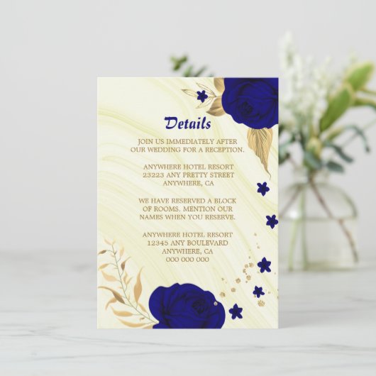 Einzelheiten zum Blumen-Marmor des Königs Begleitkarte (Stehend Vorderseite)