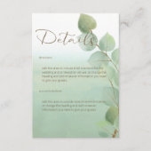 Einzelheiten zum Eukalyptus-Watercolor Begleitkarte (Vorderseite)