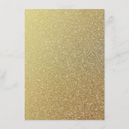 Einzelheiten zum Hochzeitsfeiern mit Gold-Glitzer Begleitkarte (Rückseite)
