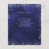 Einzelheiten zum Hochzeitsprogramm für Navy (Rückseite)