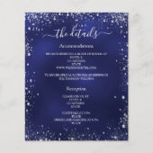 Einzelheiten zum Hochzeitsprogramm für Navy (Vorderseite)