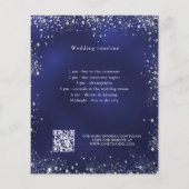 Einzelheiten zum Hochzeitsprogramm für Navy (Rückseite)