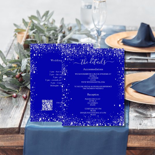 Einzelheiten zum Hochzeitsprogramm für Royal Blue