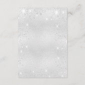 Einzelheiten zum Hochzeitsprogramm für Silberstaub Begleitkarte (Rückseite)