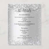 Einzelheiten zum Hochzeitsprogramm für Silver Glit (Vorderseite)