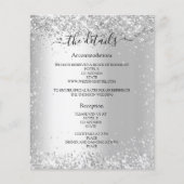 Einzelheiten zum Hochzeitsprogramm für Silver Glit (Vorne)
