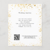 Einzelheiten zum Hochzeitsprogramm für Weißgold Gl (Rückseite)