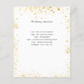 Einzelheiten zum Hochzeitsprogramm für Weißgold-Gl (Rückseite)