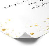 Einzelheiten zum Hochzeitsprogramm für Weißgold-Gl Poster (Ecke)