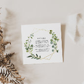 Einzelheiten zum Hochzeitssehen in der grünen Euka Begleitkarte