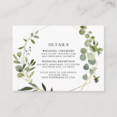 Einzelheiten zum Hochzeitssehen in der grünen Euka Begleitkarte (Vorderseite)