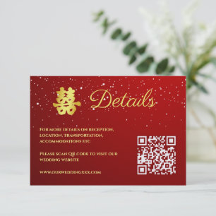 Einzelheiten zum Hochzeitssnowflake in Rot-China Begleitkarte