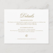 Einzelheiten zum Hochzeitstag im Winter Begleitkarte (Vorderseite)