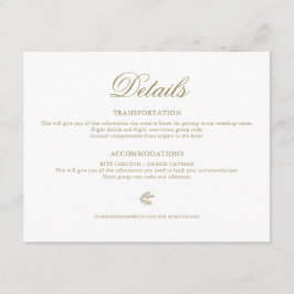 Einzelheiten zum Hochzeitstag im Winter Begleitkarte