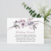 Einzelheiten zum lila Empfang der Blumenzwiebelfes Begleitkarte (Stehend Vorderseite)