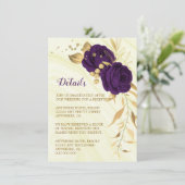 Einzelheiten zum lila Goldbarsch mit Blumen Begleitkarte (Stehend Vorderseite)